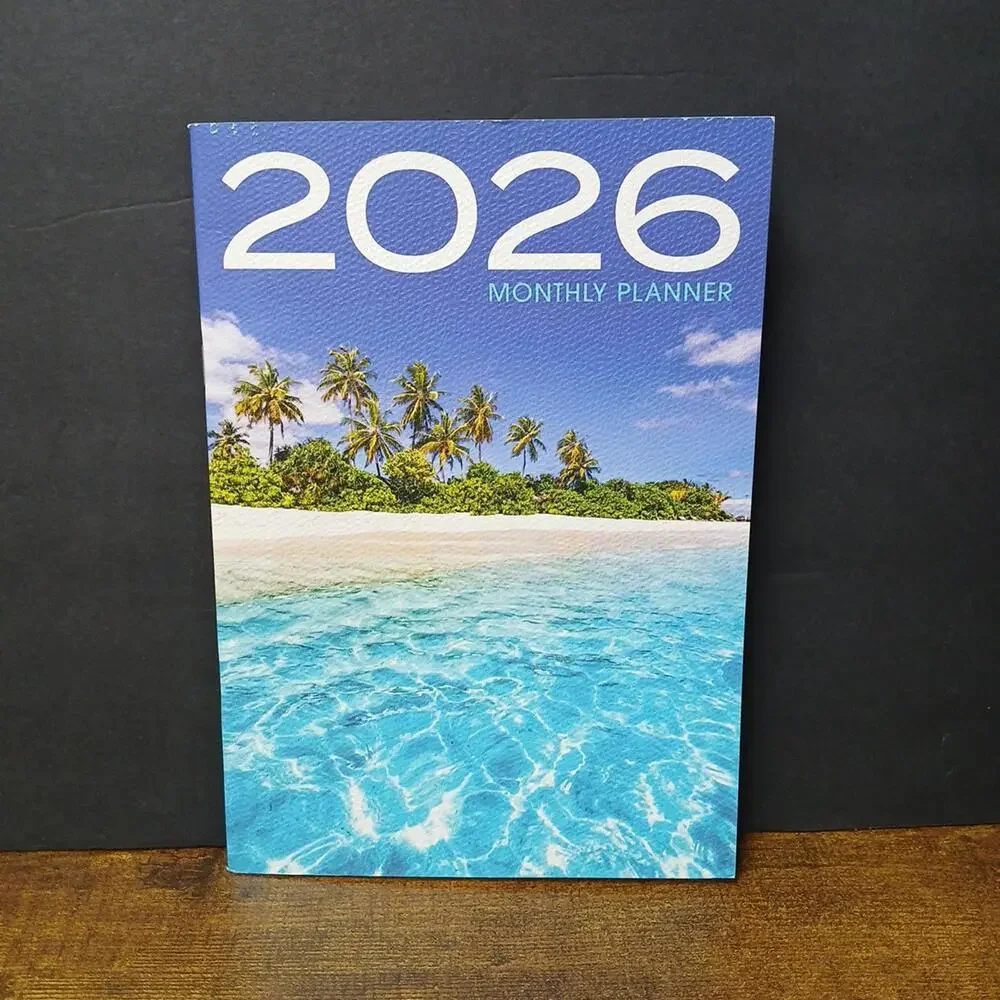 Tropical Beach 2026 Monthly Planner Calendar, 32 Pages, 6.75x9.5